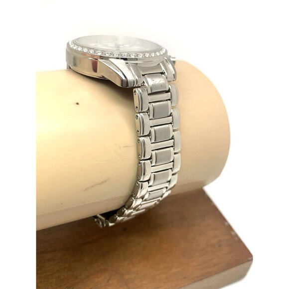 Seiko Women's Watch SNDY21 Quartz Mother of Pearl Dial Chronograph Silver Steel - Picture 12 of 14